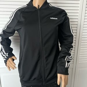 Adidas 3 Stripe Black and White Jacket